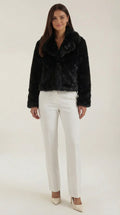 Chaqueta Debra de Piel Sintética Negra