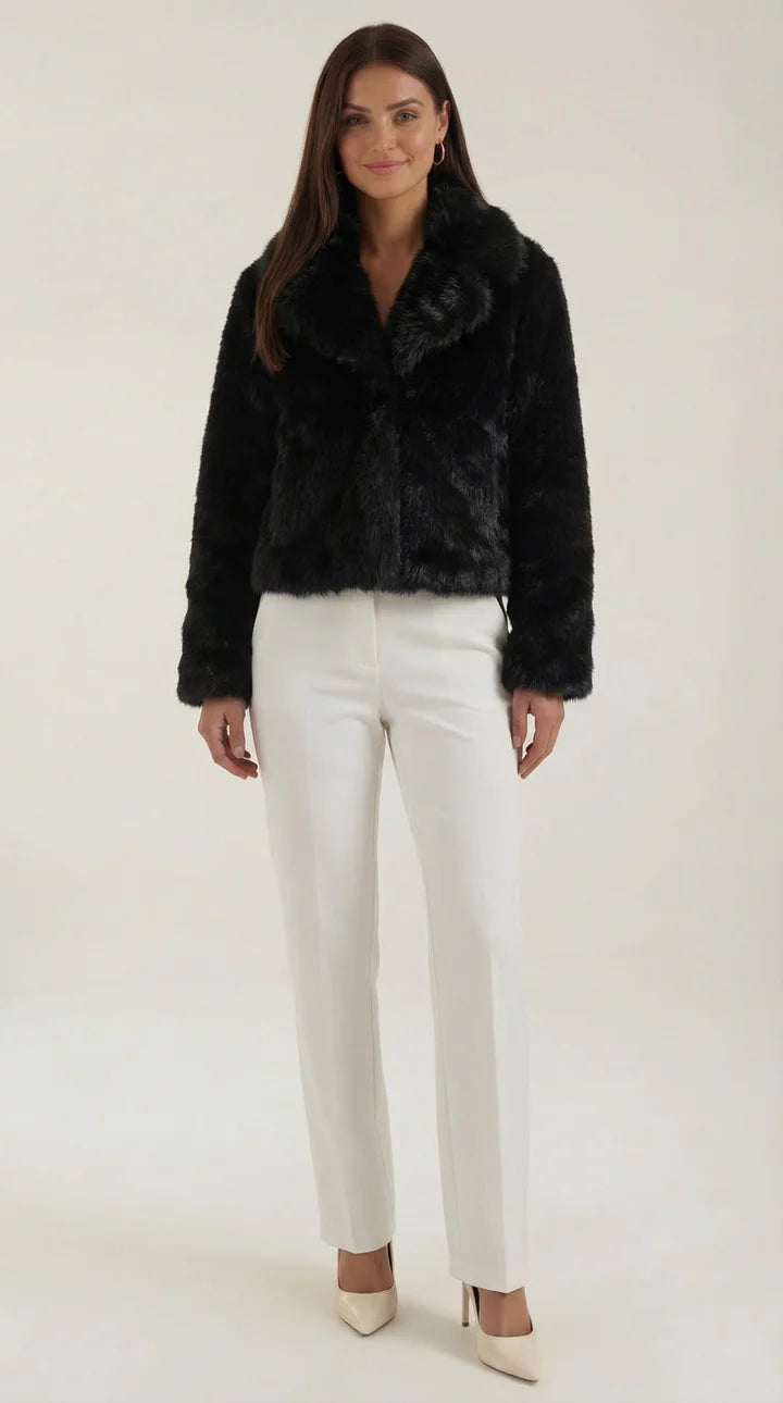 Chaqueta Debra de Piel Sintética Negra