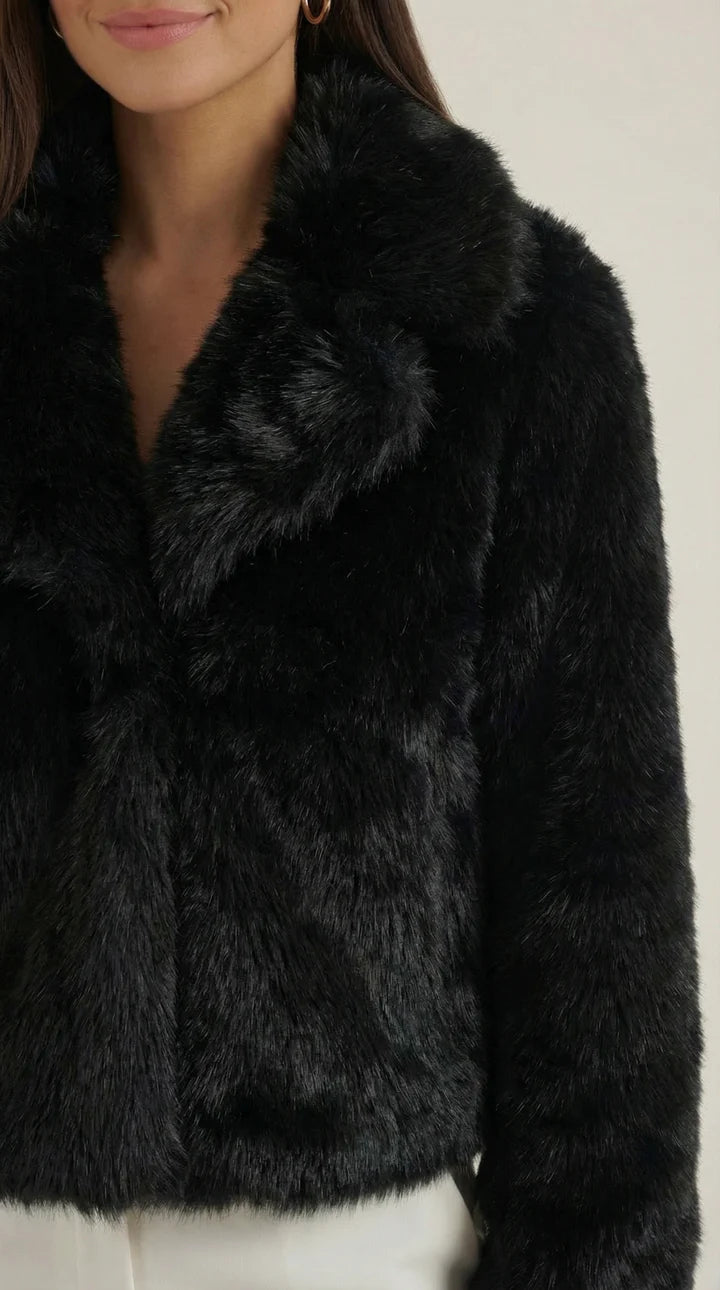 Chaqueta Debra de Piel Sintética Negra