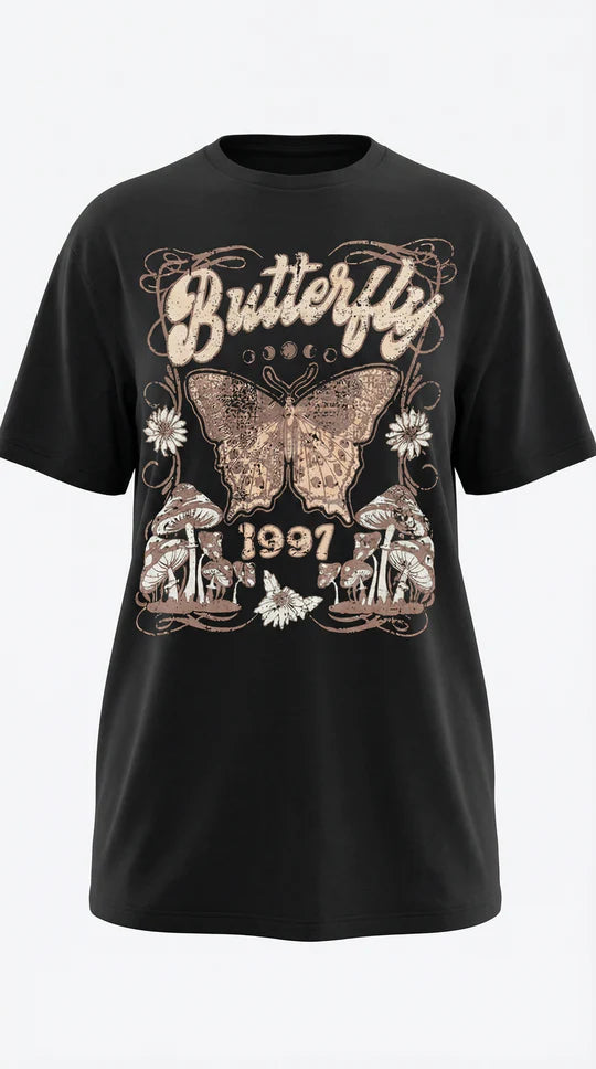 Justine Camiseta Gráfica Oversize