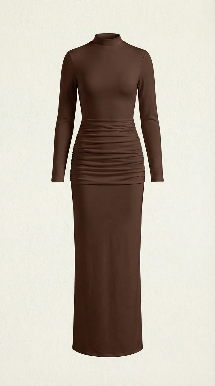 Maxi Vestido Krista de Cuello Alto