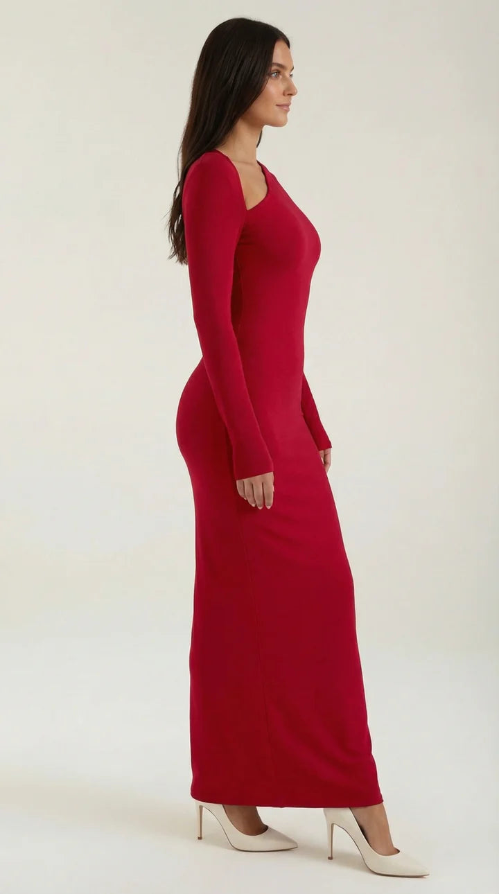 Roberta Langarm Bodycon Maxikleid