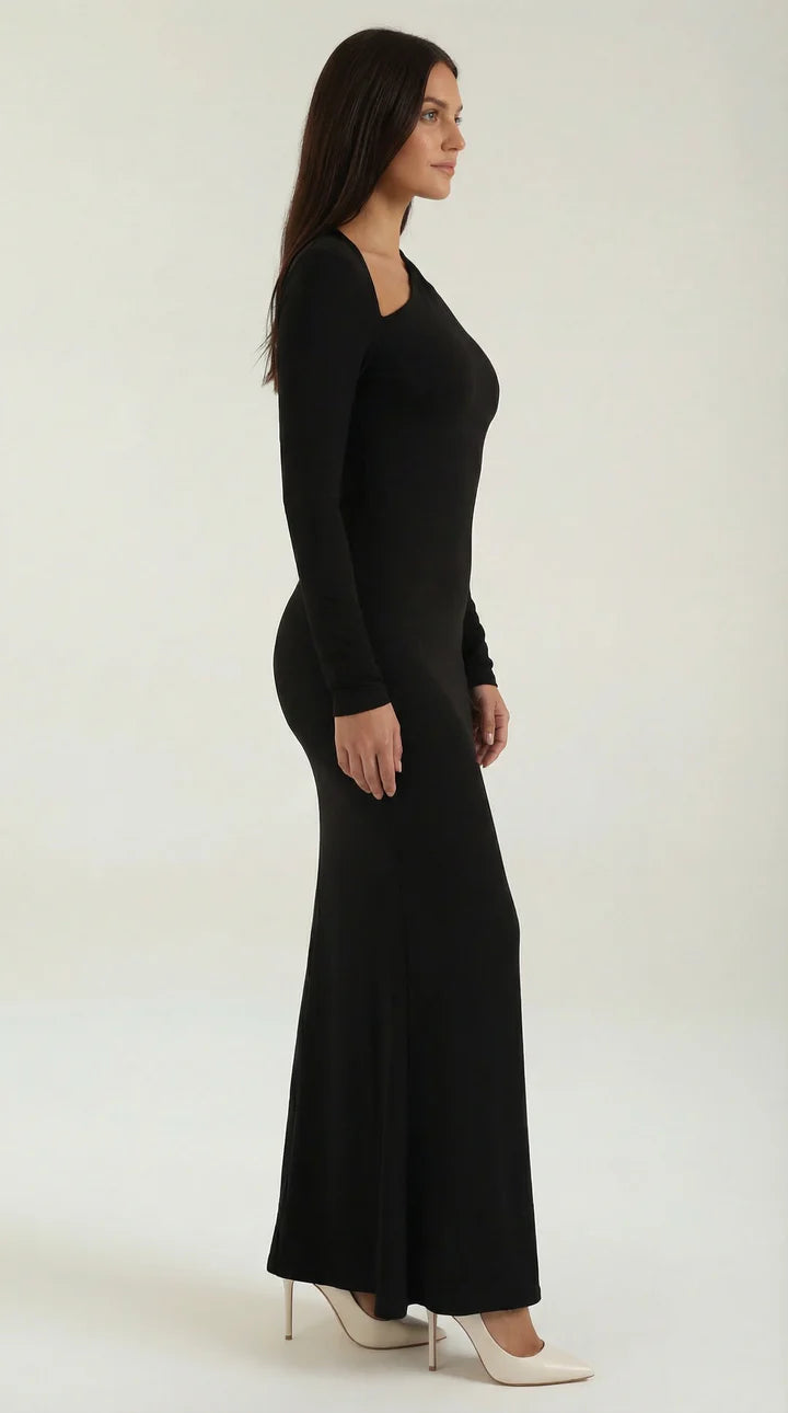 Roberta Langarm Bodycon Maxikleid