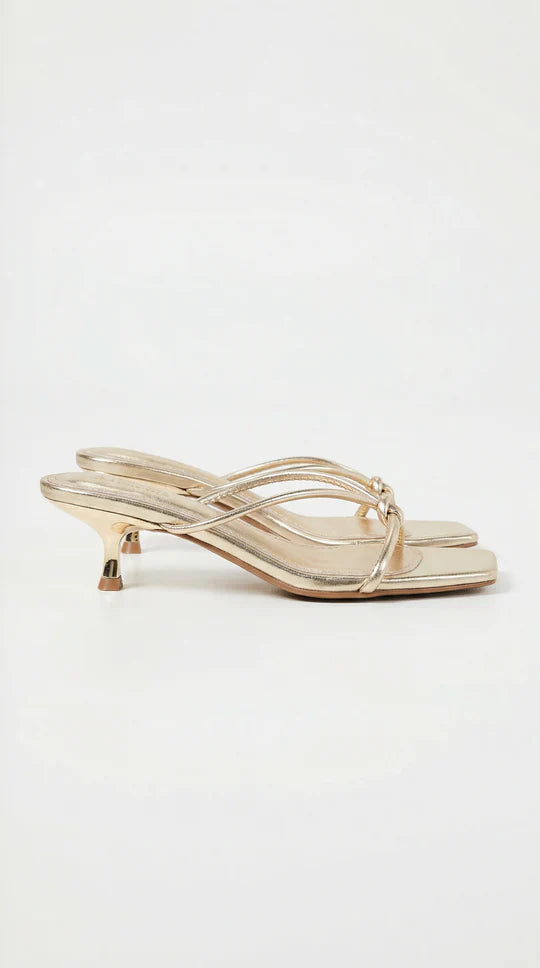 Sandalias con tacón Christina y detalle de nudo