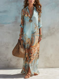 Selena | Vestido tipo camisa «Mediterráneo»