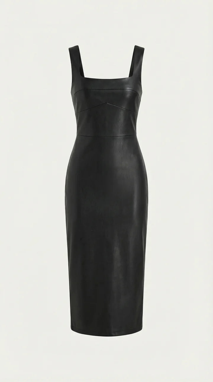 Vestido Bodycon Yvonne de cuero sintético