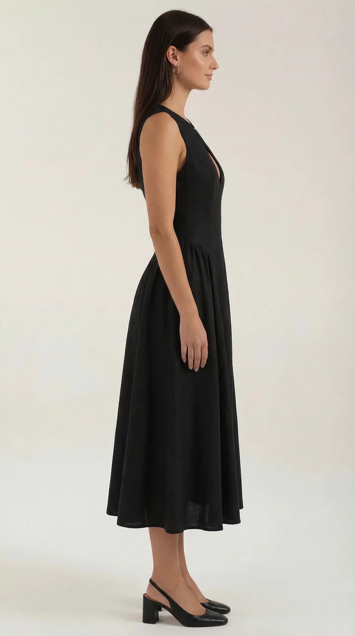 Vestido Midi Nancy con Detalle Cut-out