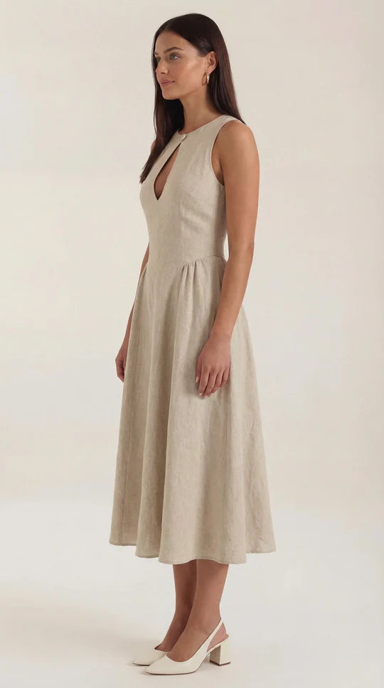 Vestido Midi Nancy con Detalle Cut-out