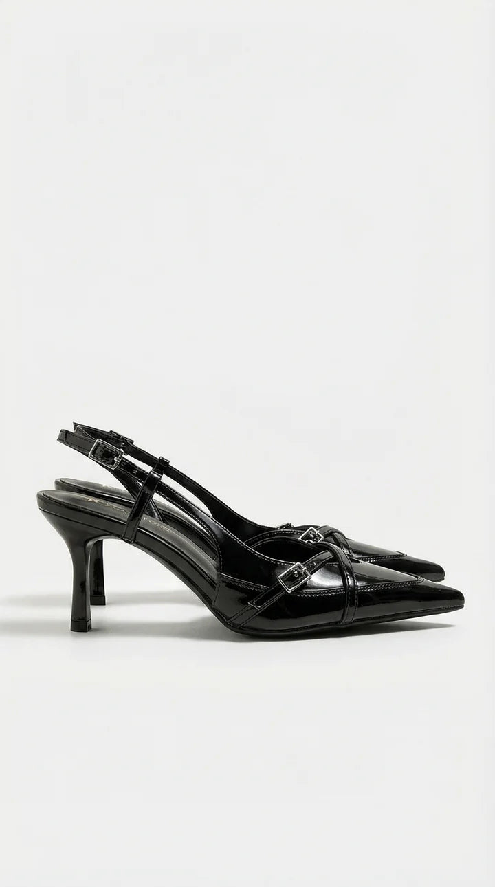 Zapatos de tacón Samantha con tira trasera y hebilla