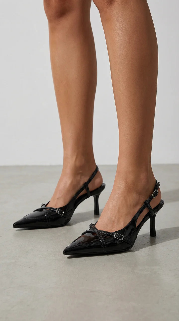 Zapatos de tacón Samantha con tira trasera y hebilla