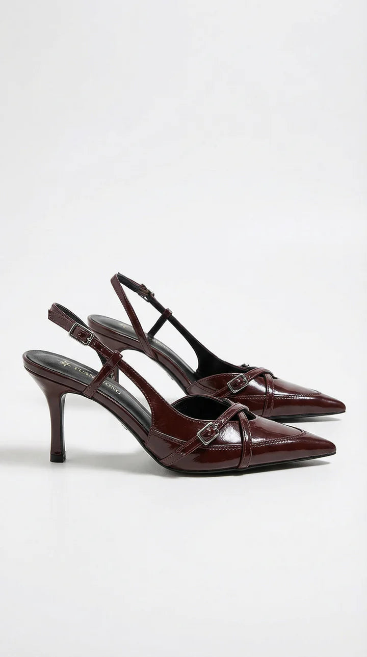 Zapatos de tacón Samantha con tira trasera y hebilla