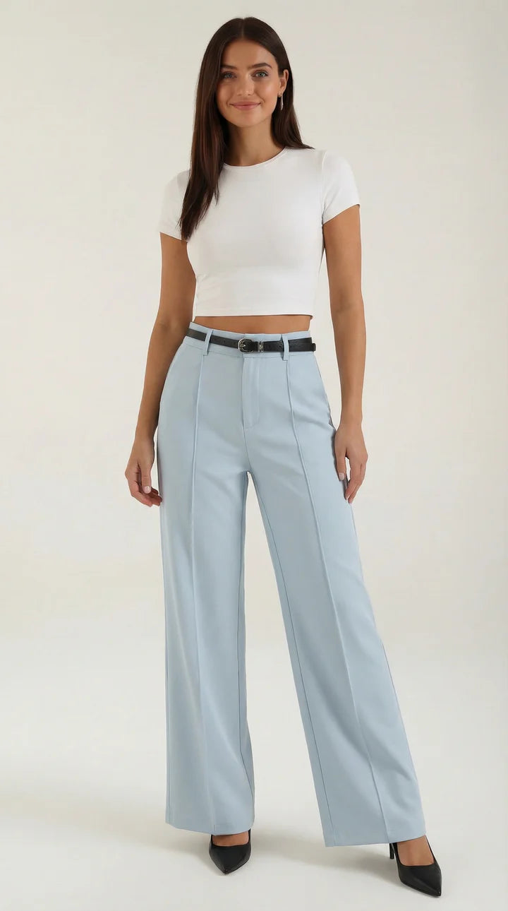 Bertha Pantalones Amplios de Tela