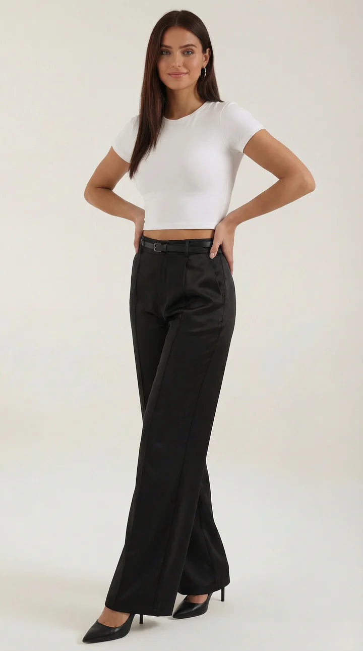 Bertha Pantalones Amplios de Tela
